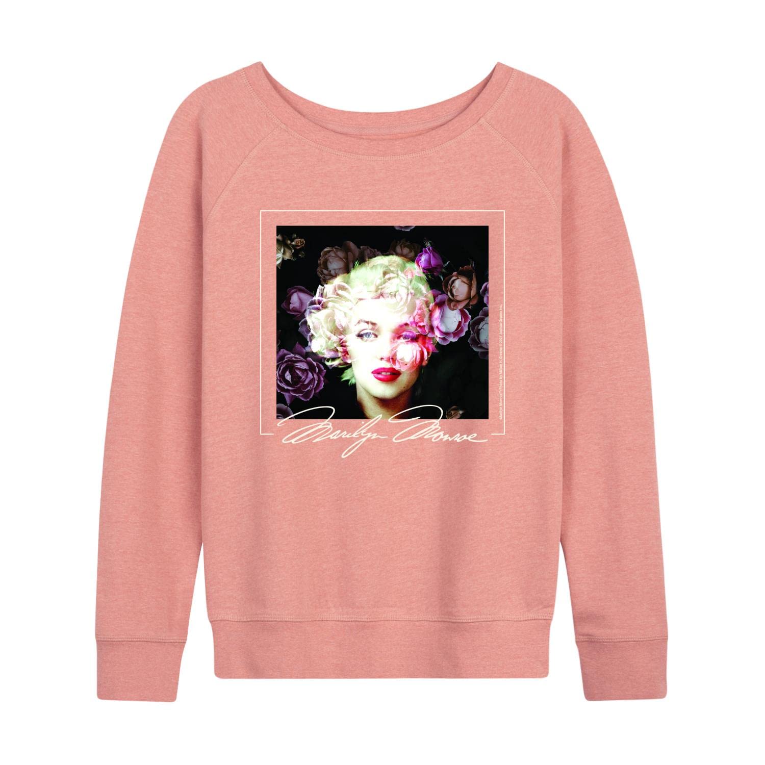 Hybrid Apparel Marilyn Monroe Women's Lightweight French Terry Pullover Hoodie - Vintage Celebrity Sweatshirt for Casual Wear & Lounge
