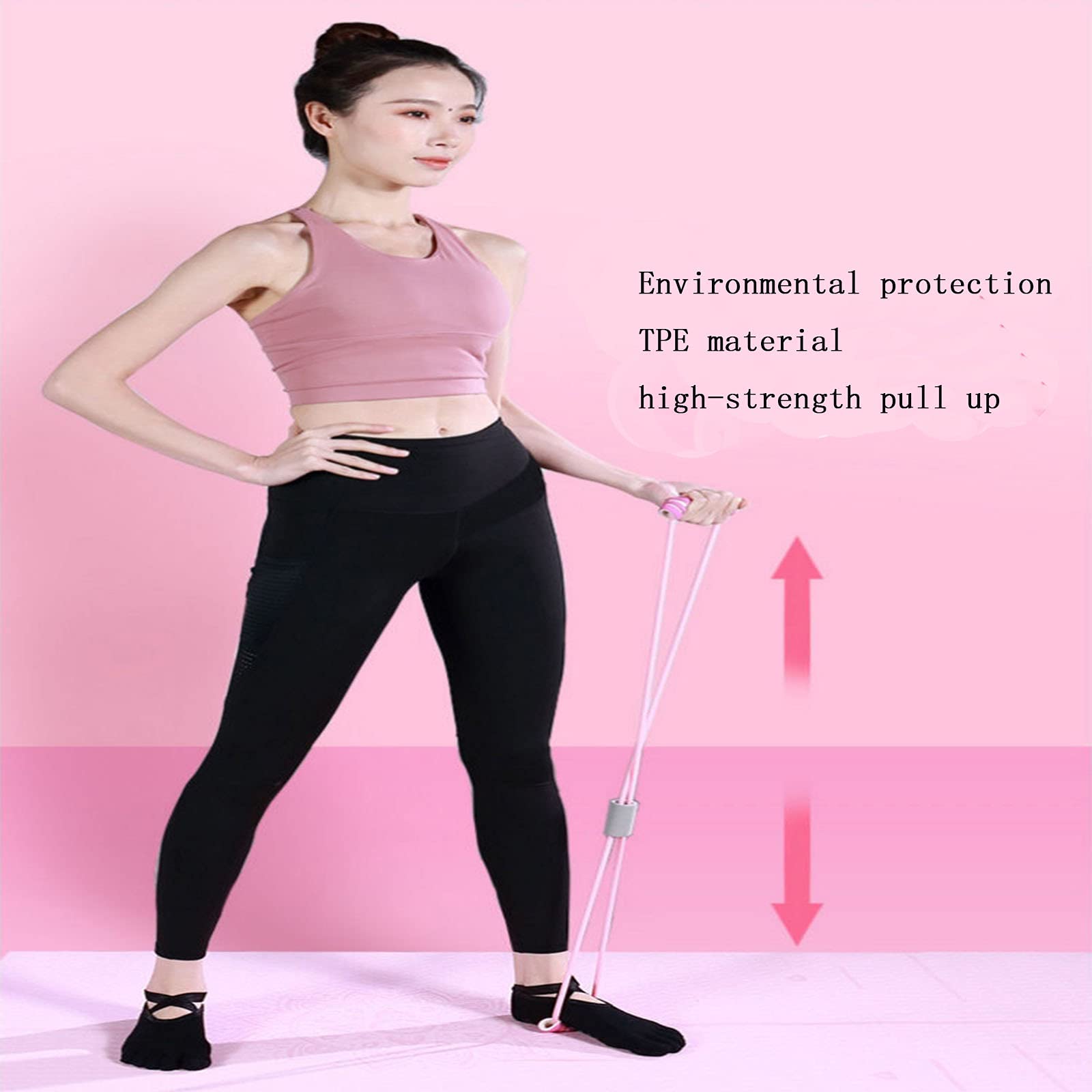 8-Shape Resistance Bands with Padded Handles - Home Gym Equipment for Strength Training, Yoga, Pilates, Pull Ups & Stretching - Perfect for Arms, Chest, Shoulder Workouts at Home or Gym