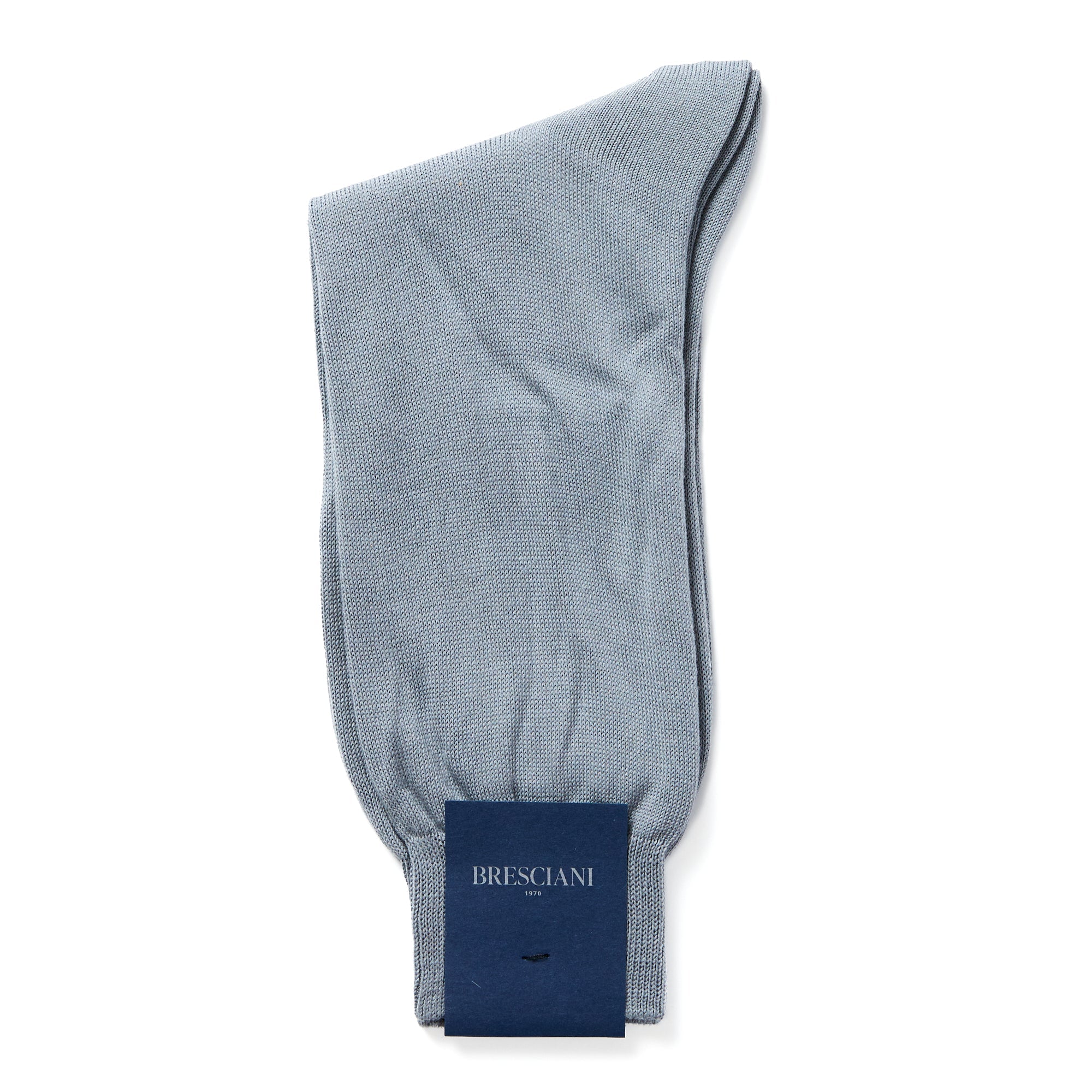 Premium BRESCIANI Pima Cotton Business Socks for Men - Soft Pearl Grey Dress Socks for Office, Formal Wear & Professional Occasions