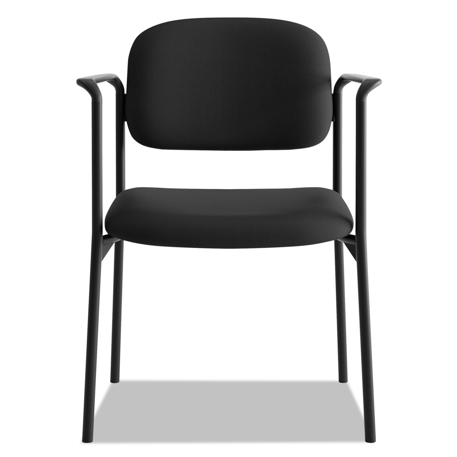 4-Pack Black Stacking Office Chairs - Heavy Duty & Space-Saving for Conference Rooms, Classrooms, and Events