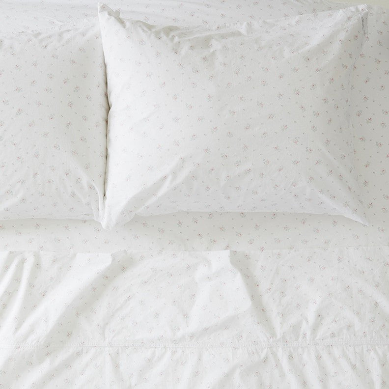 Luxury Pearl Embroidered Bed Sheet Set - Queen Size Soft Cotton 4-Piece with Pillow Shams for Elegant Bedroom Decor | Perfect for Master Bedroom, Guest Room & Hotel Stays