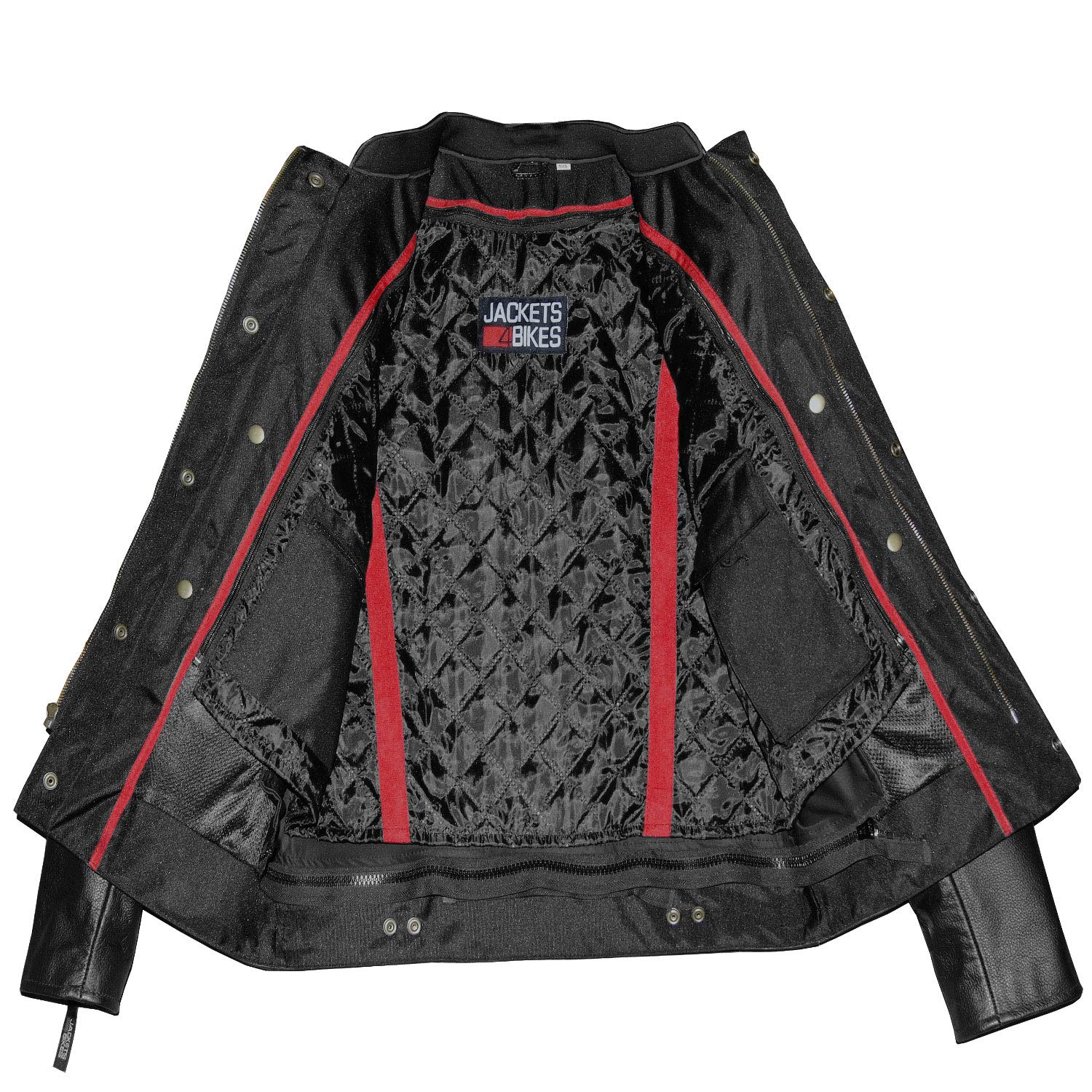 Premium Men's Buffalo Leather Motorcycle Jacket with CE Armor - Concealed Carry Gun Pockets - Black Cruiser Biker Jacket for Commuting & Road Trips