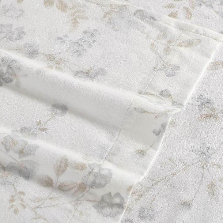 Laura Ashley Flannel Sheet Set - Soft & Cozy Queen Size Bed Sheets, 4-Piece Set - Perfect for Winter Warmth & Comfort in Bedroom Decor
