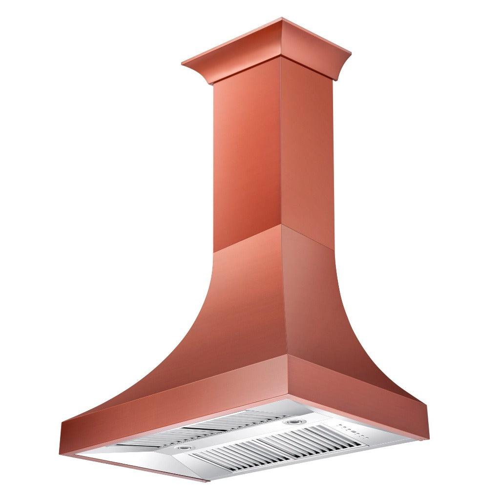 ZLINE 8632C Designer Series Copper Finish Wall Range Hood - Premium Kitchen Ventilation for Modern Homes | Perfect for Cooking, Smoke Removal & Stylish Décor