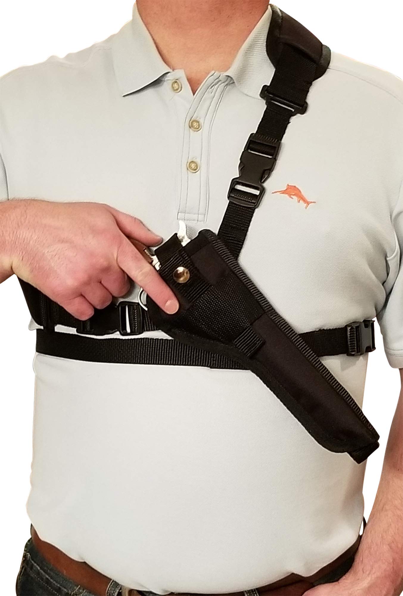 Best Chest & Shoulder Gun Holster for Ruger New Model Blackhawk - Fits 3.75