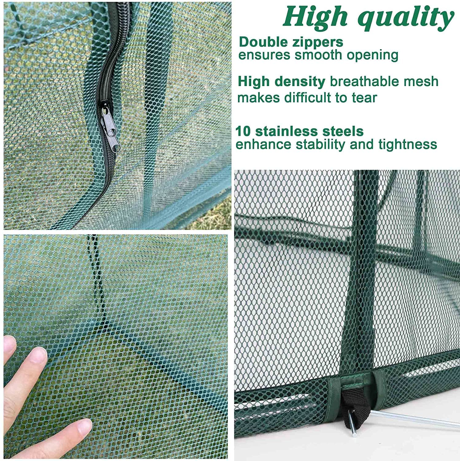 8.2'x4' Large Garden Tunnel Plant Netting Cover - 4FT Tall Crop Cage with Pest Protection for Vegetables & Fruits - Durable Gardening Net for Plants & Animals - Perfect for Raised Beds, Greenhouses & Backyard Gardens