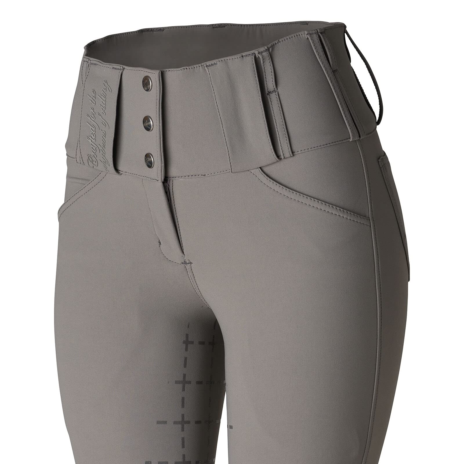 HORZE Desiree Women's Silicone Full Seat Breeches with Belt Loops - Comfortable Equestrian Riding Pants for Horseback Riding & Training