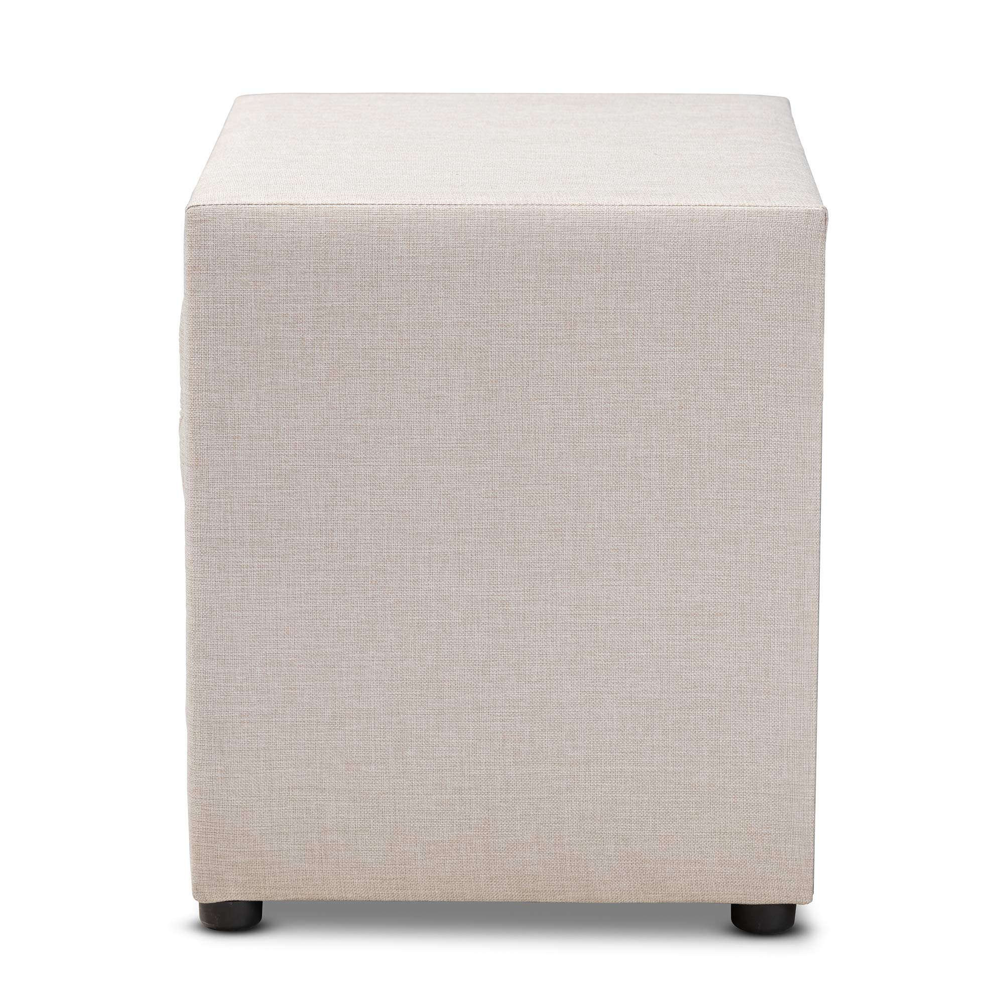 Baxton Studio Nightstand - Light Beige Bedside Table with Drawer for Bedroom Furniture | Perfect for Small Spaces, Apartment Living & Guest Rooms