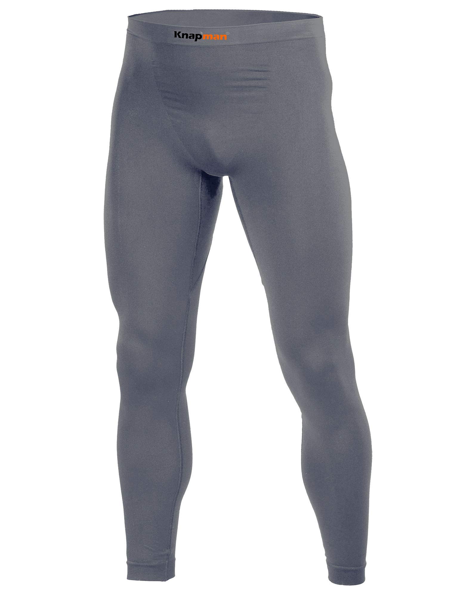 Knap'man Zoned Compression Tights for Men & Women - 45% Grey - High-Performance Workout Leggings for Running, Yoga & Gym Training