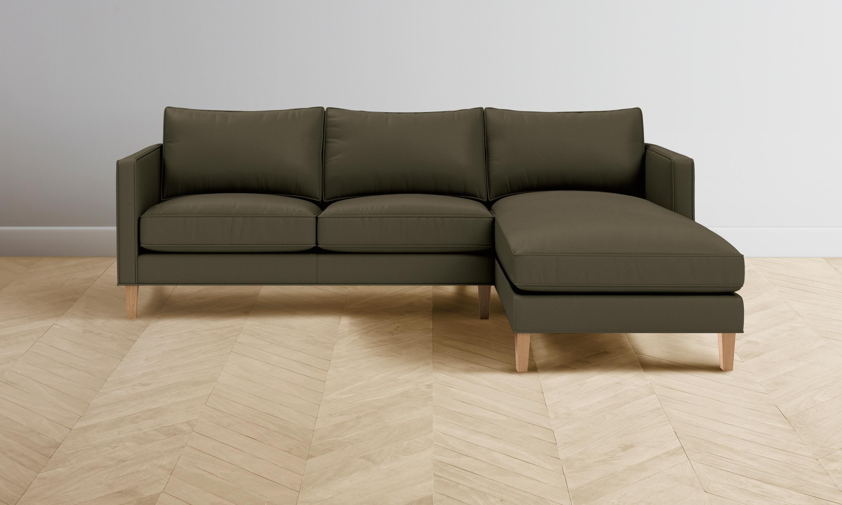 Premium Crosby Sectional Sofa in Pebbled Truffle Leather - Luxurious Comfort for Living Room & Home Theater
