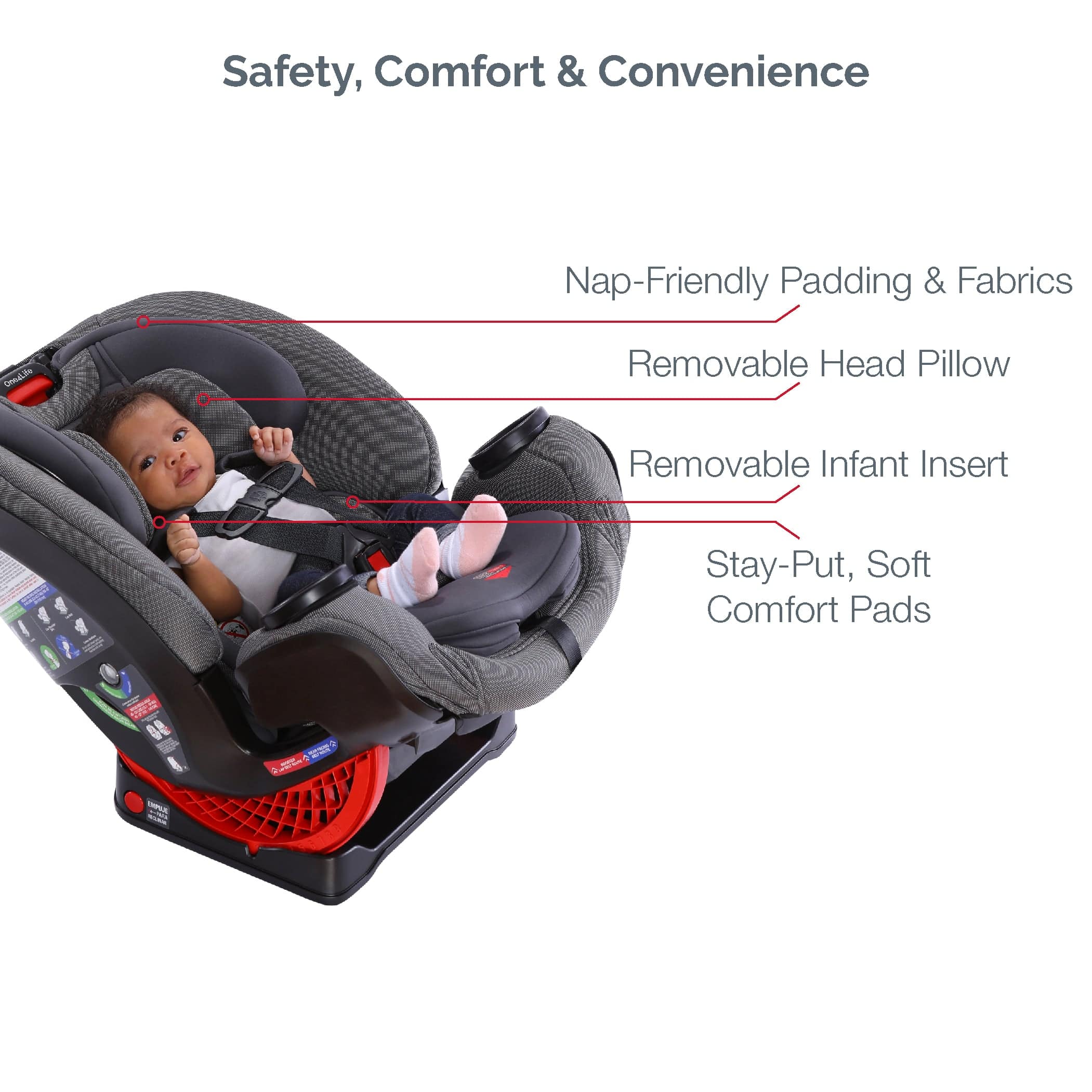 Britax One4Life Clicktight All-in-One Convertible Car Seat for Infants to Toddlers - Safe & Comfortable for Extended Rear-Facing & Forward-Facing - Perfect for Family Travel & Daily Commutes
