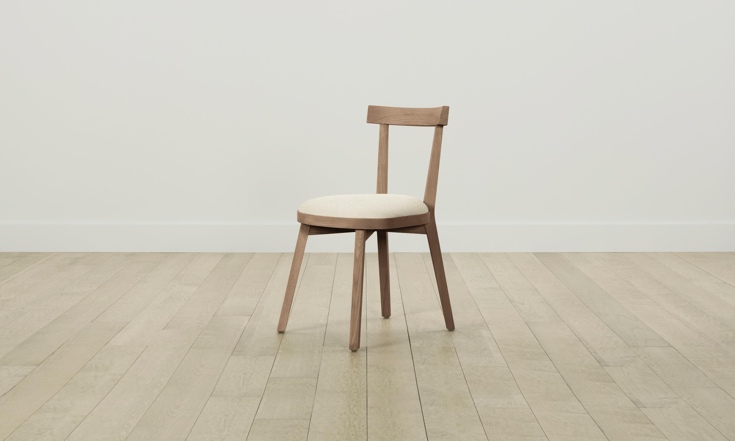 Allen Dining Chair - Italian Bouclé White Upholstered Modern Accent Chair for Kitchen, Dining Room & Office | Comfortable & Stylish Seating Solution