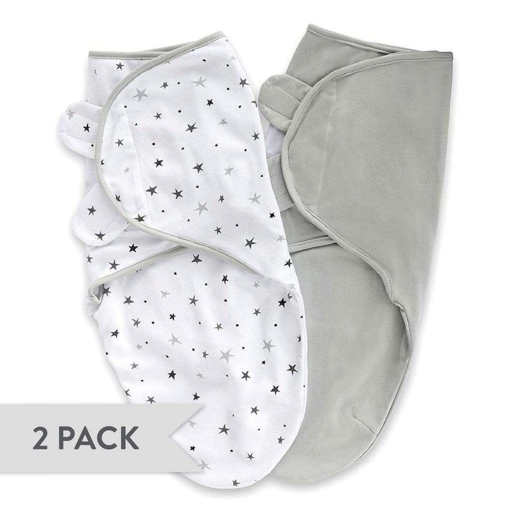 Ely's & Co. Adjustable Baby Swaddle Wrap - 2 Pack Soft Breathable Cotton Swaddles for Newborns - Perfect for Sleep Training, Swaddling & Comforting Infants