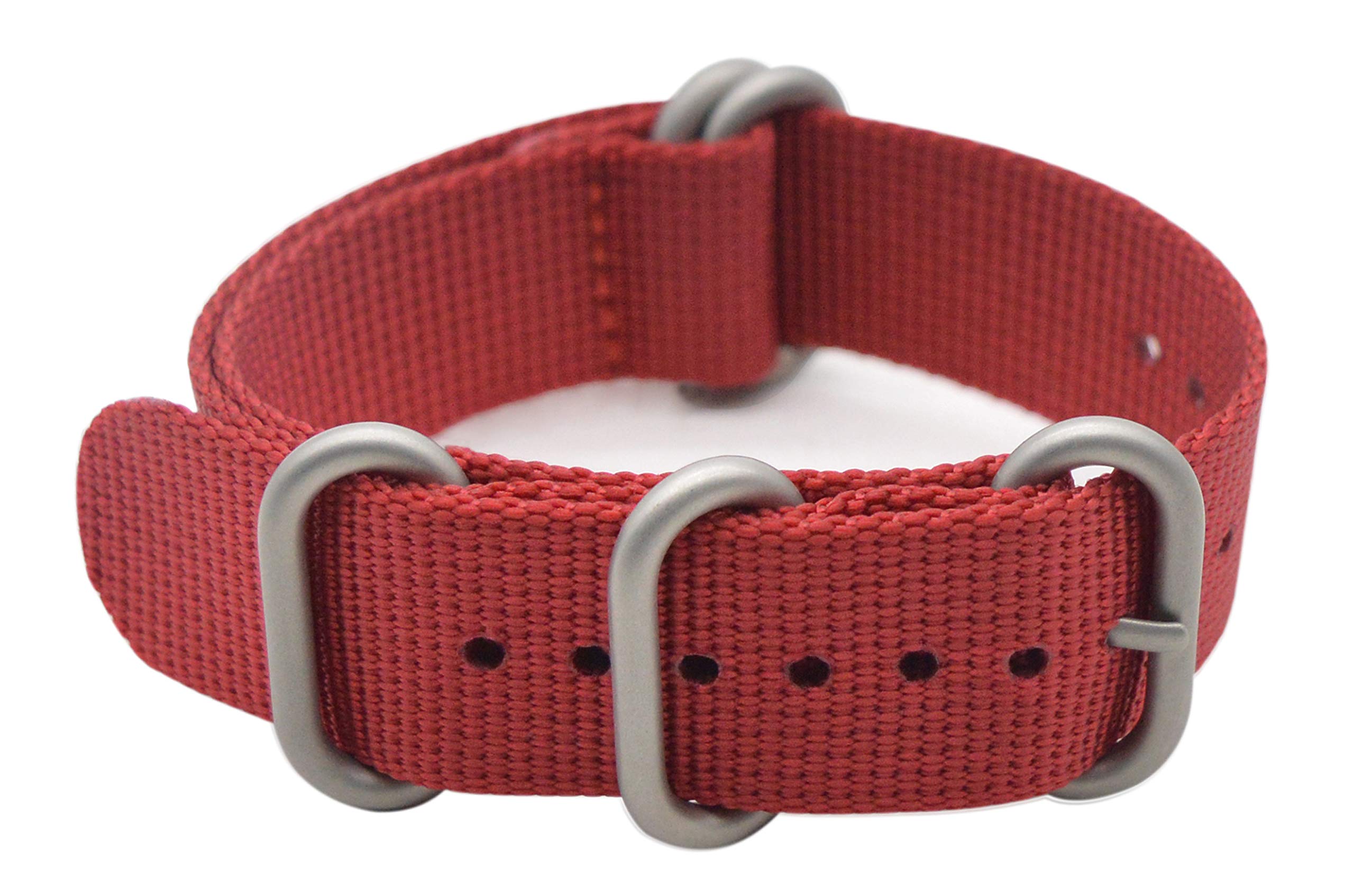 Premium 1.5mm Thick Nylon Watch Band with Heavy Duty Brushed Buckle - Durable Replacement Strap for Smartwatches, Fitness Trackers & Outdoor Activities