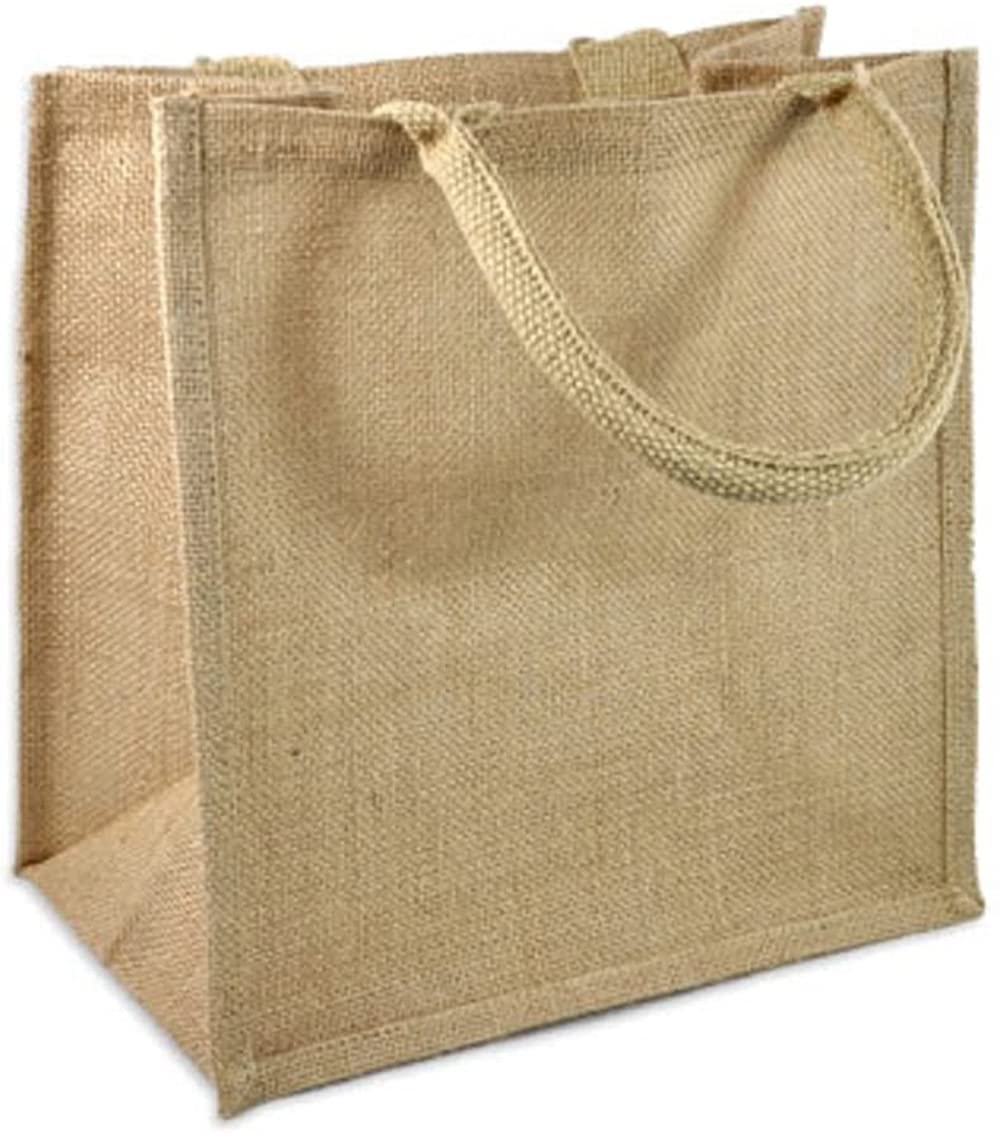 Eco-Friendly Custom Jute Tote Bags - Reusable Grocery Shopping Bags, Beach Totes & Wedding Gift Bags | Perfect for Shopping, Travel & Beach Outings