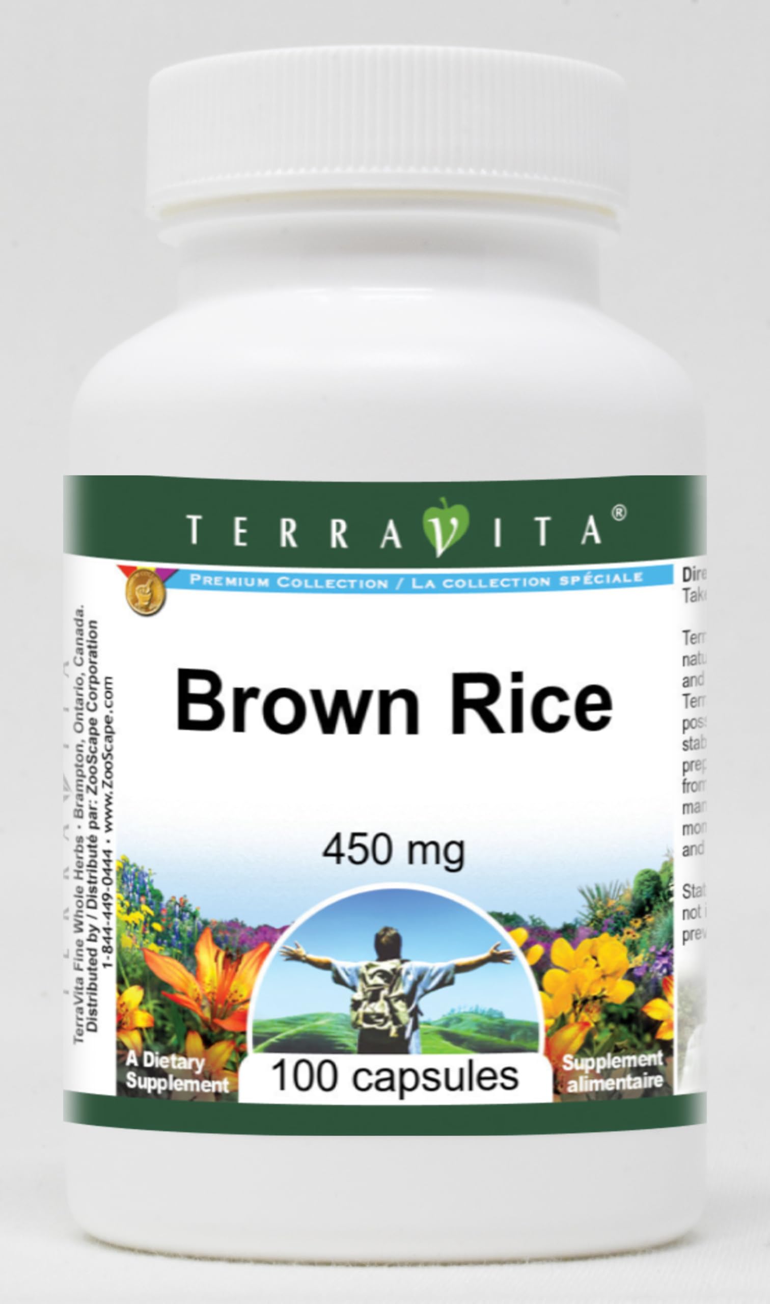 Organic Brown Rice Extract 450mg (100 Capsules per Bottle, 3-Pack) - Gluten-Free & Non-GMO Rice Supplement for Energy & Digestion Support - Perfect for Daily Wellness & Athletic Performance