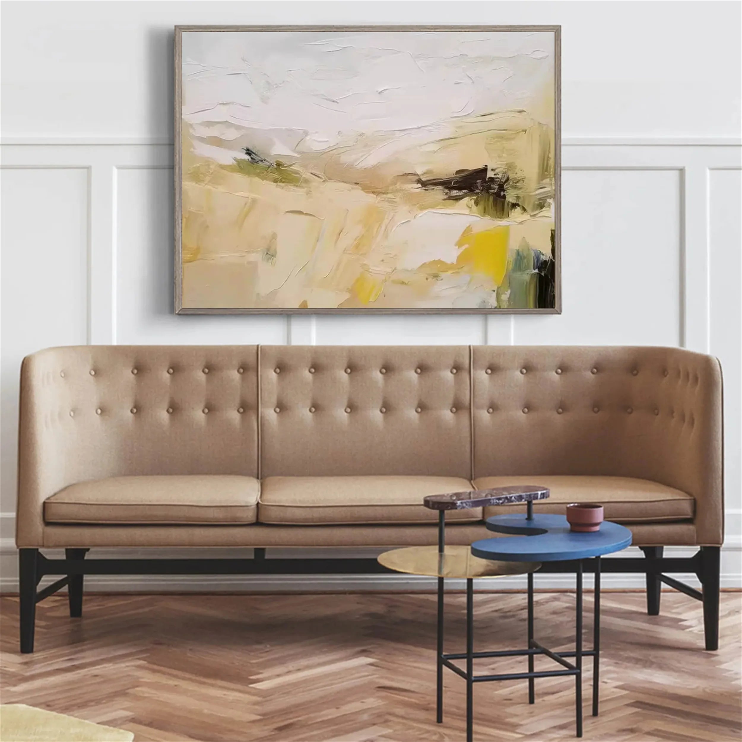 Abstract Painting #AB 112 - Modern Wall Art for Home & Office Decor | Handmade Canvas Artwork for Living Room, Bedroom & Office Spaces