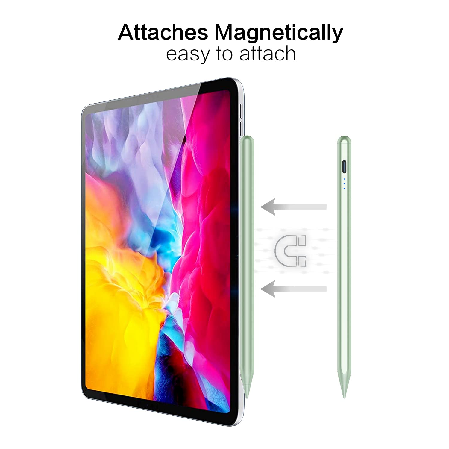 Premium Stylus Pen for iPad (10th/9th/8th/7th/6th Gen) & iPad Pro 12.9/11/13-inch M4 - Fast Charging Apple Pencil Alternative for iPad Air 3/4/5/M2 & iPad Mini 5/6 (2018-2024 Models) - Green - Perfect for Drawing, Note-Taking & Digital Art