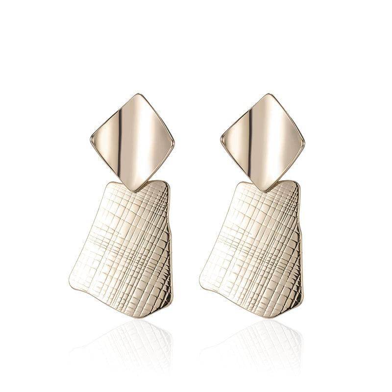 Geometric Metal Drop Earrings - Unique Handmade Dangle Earrings for Women | Perfect for Parties, Weddings & Everyday Wear