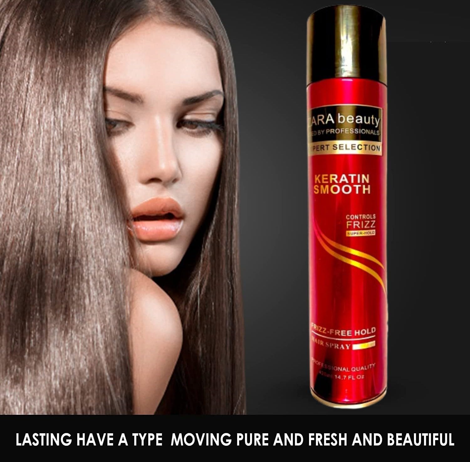 IGOODCO Strong Hold Hair Spray for Men & Women - 420ml Quick Drying Styling Spray with No Flaking & Natural Shine | Perfect for All-Day Hairstyles, Weddings & Professional Looks