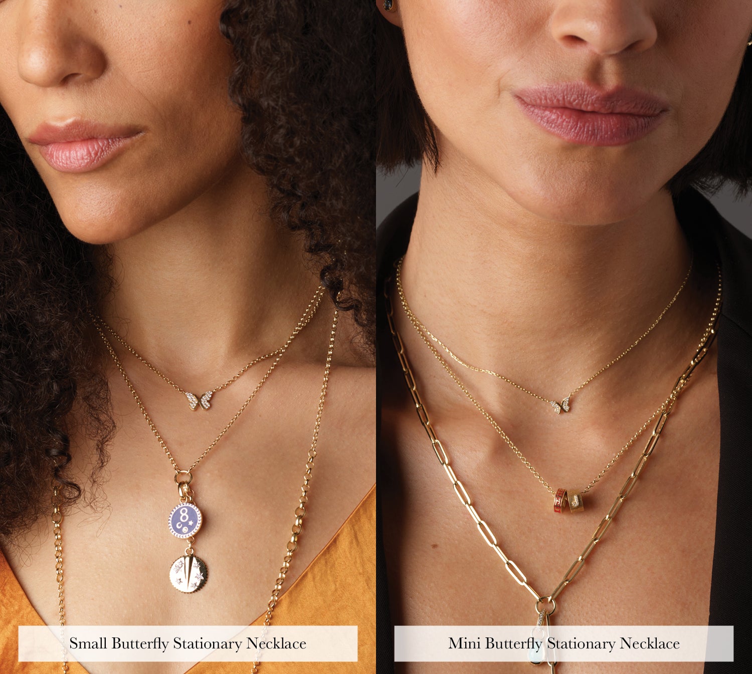 Butterfly Reverie Mini Symbol Stationary Necklace - Elegant Jewelry for Writing, Office & Everyday Wear