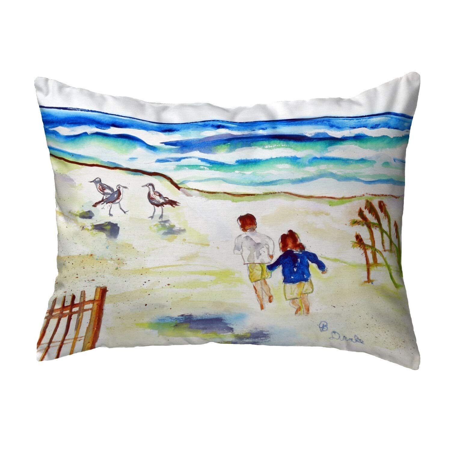Betsy Drake KS811 Decorative Throw Pillow 11x14 Inches - Multi-Color Boho Style for Sofa, Bed, Couch & Home Decor