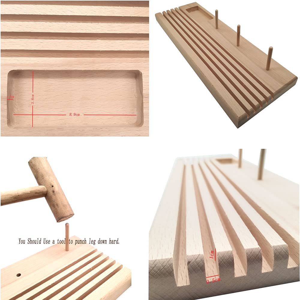 LNKA Wooden Ruler Rack - Quilt Ruler Holder Stand 12.5