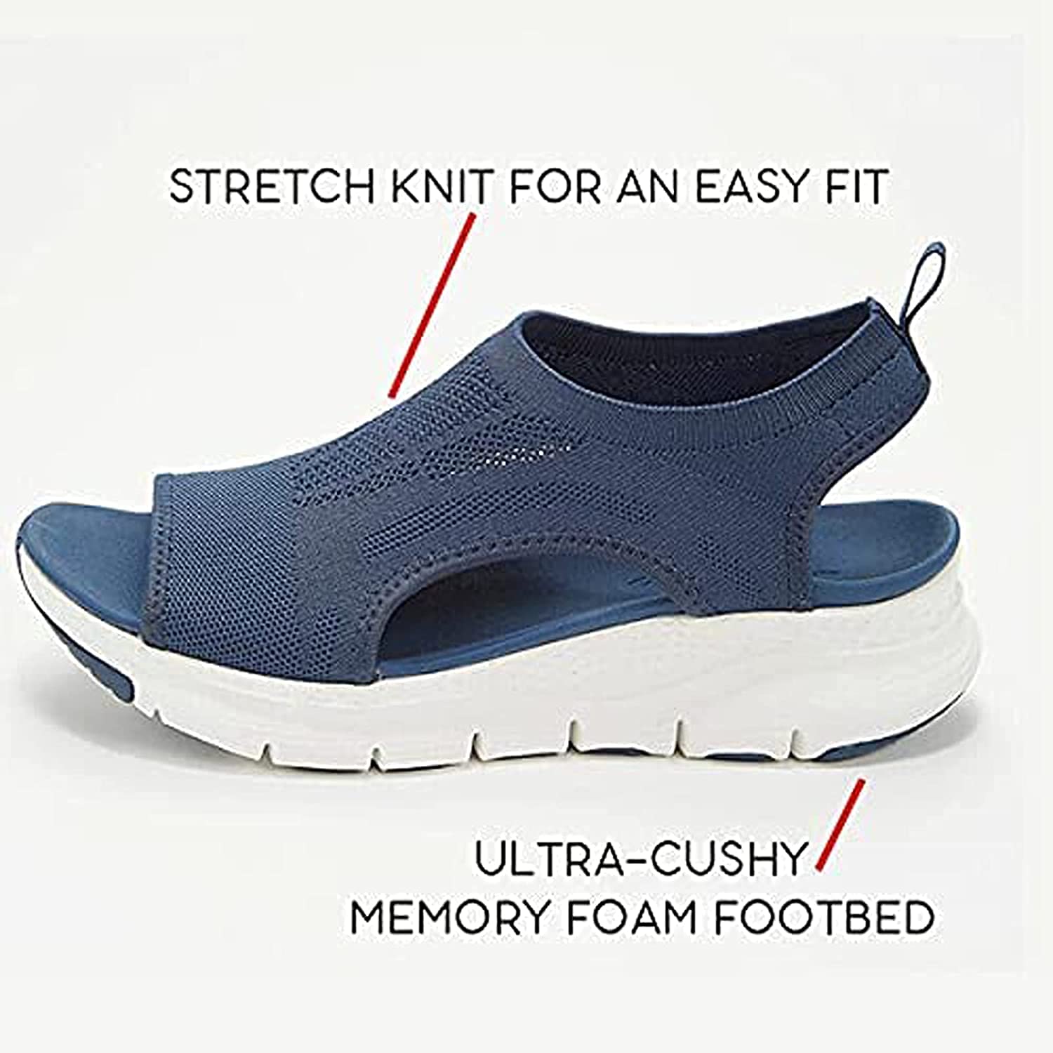 Upgraded Women's Washable Orthopedic Slingback Sport Sandals - Comfortable Summer Slides for Walking, Travel & Outdoor Activities