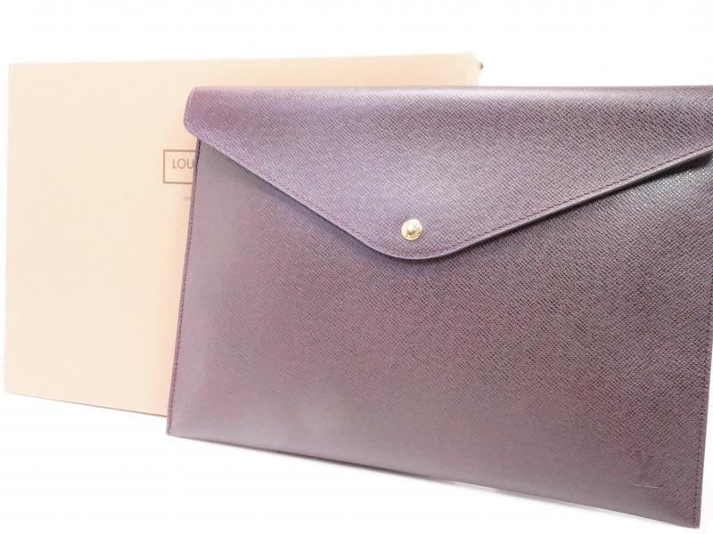 Authentic Pre-Owned Louis Vuitton Taiga VIP Limited Edition Document Case Clutch Bag M99087 - Luxury Vintage Briefcase for Business, Travel & Special Occasions