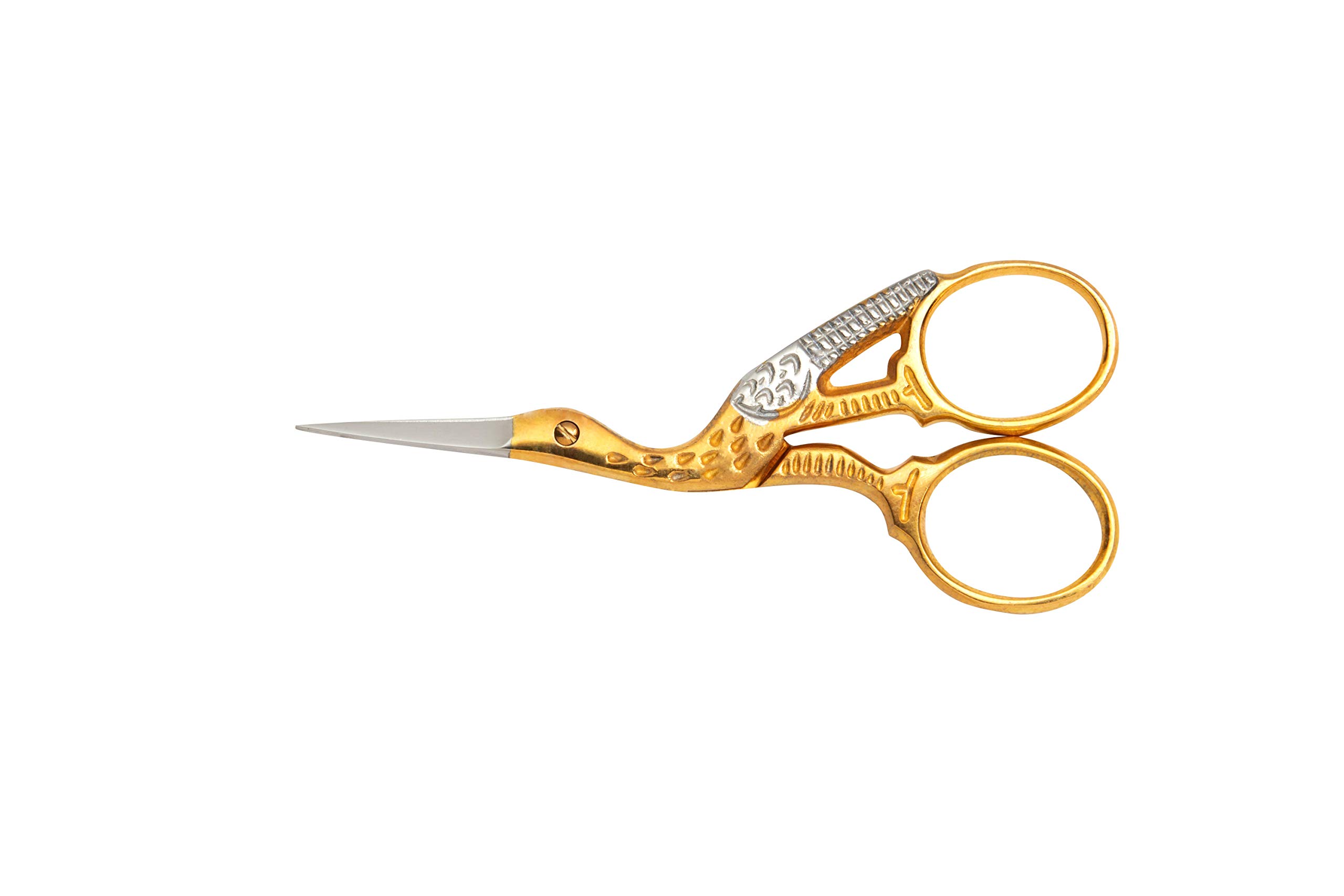 Premium Mundial Classic Forged Stork Embroidery Scissors - Professional Sharp Stainless Steel Crafting Shears for Sewing, Quilting & Needlework Projects