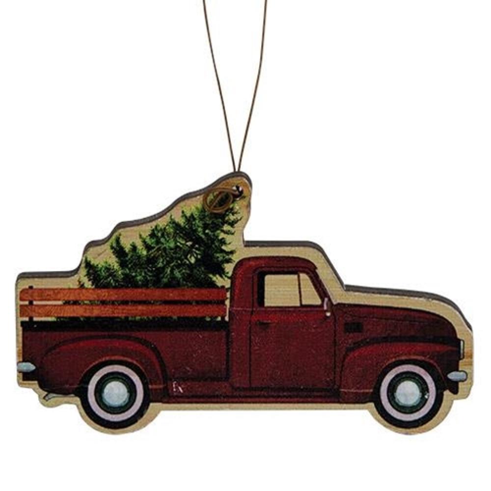 Fresh Cut Christmas Tree Truck Ornament - Handmade Holiday Car Decoration for Xmas Gifts & Home Decor