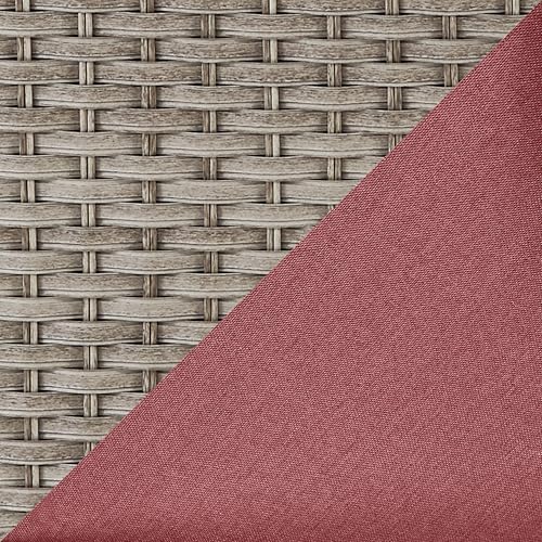 Gray Wicker / Red Cushion