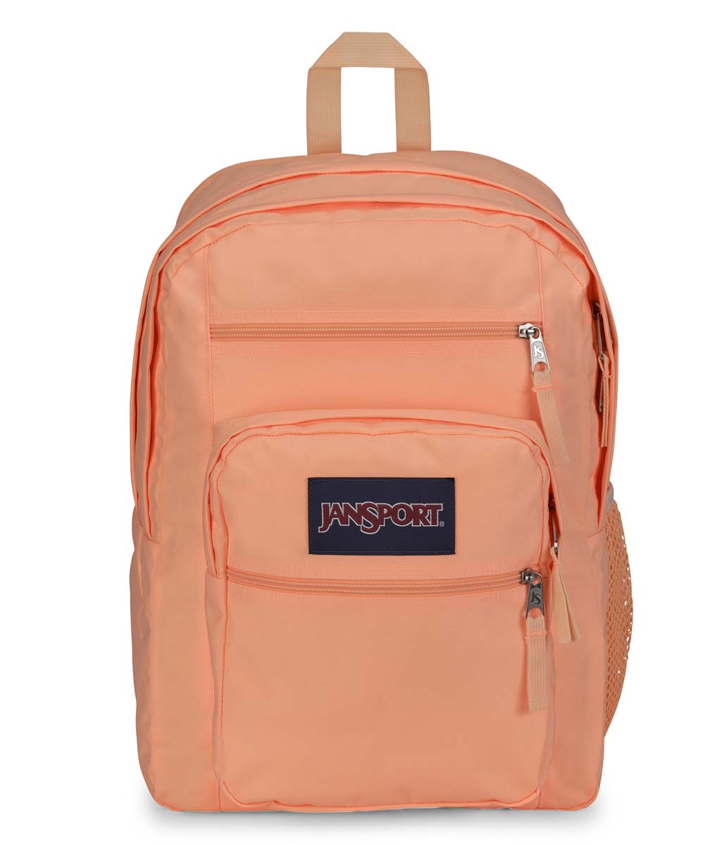 JanSport Big Student Backpack - Durable School Backpack for College & High School, Peach Neon Color, Lightweight & Spacious for Books & Laptop - Perfect for Campus, Travel & Daily Commute