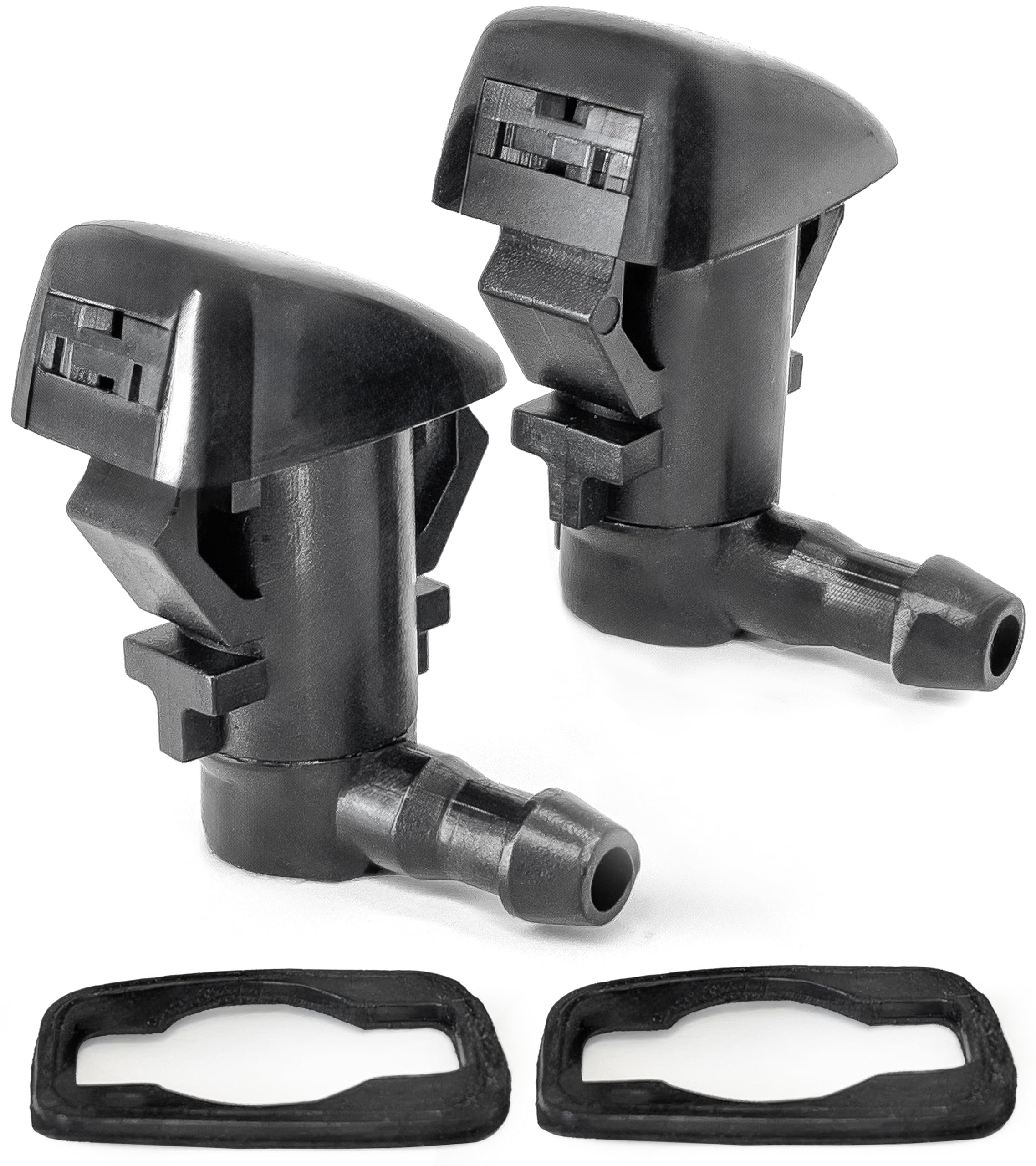 Click&Fit Universal Windshield Washer Nozzles - Compatible with Toyota Tacoma, RAV4 (1995-2005), Camry, Corolla (1988-2002), 4Runner (1996-2002), Celica (1990-1999), Echo (2000-2005) - Direct Replacement for OEM 85381-04030 - Perfect for Clear Windshield Visibility in Rainy Weather