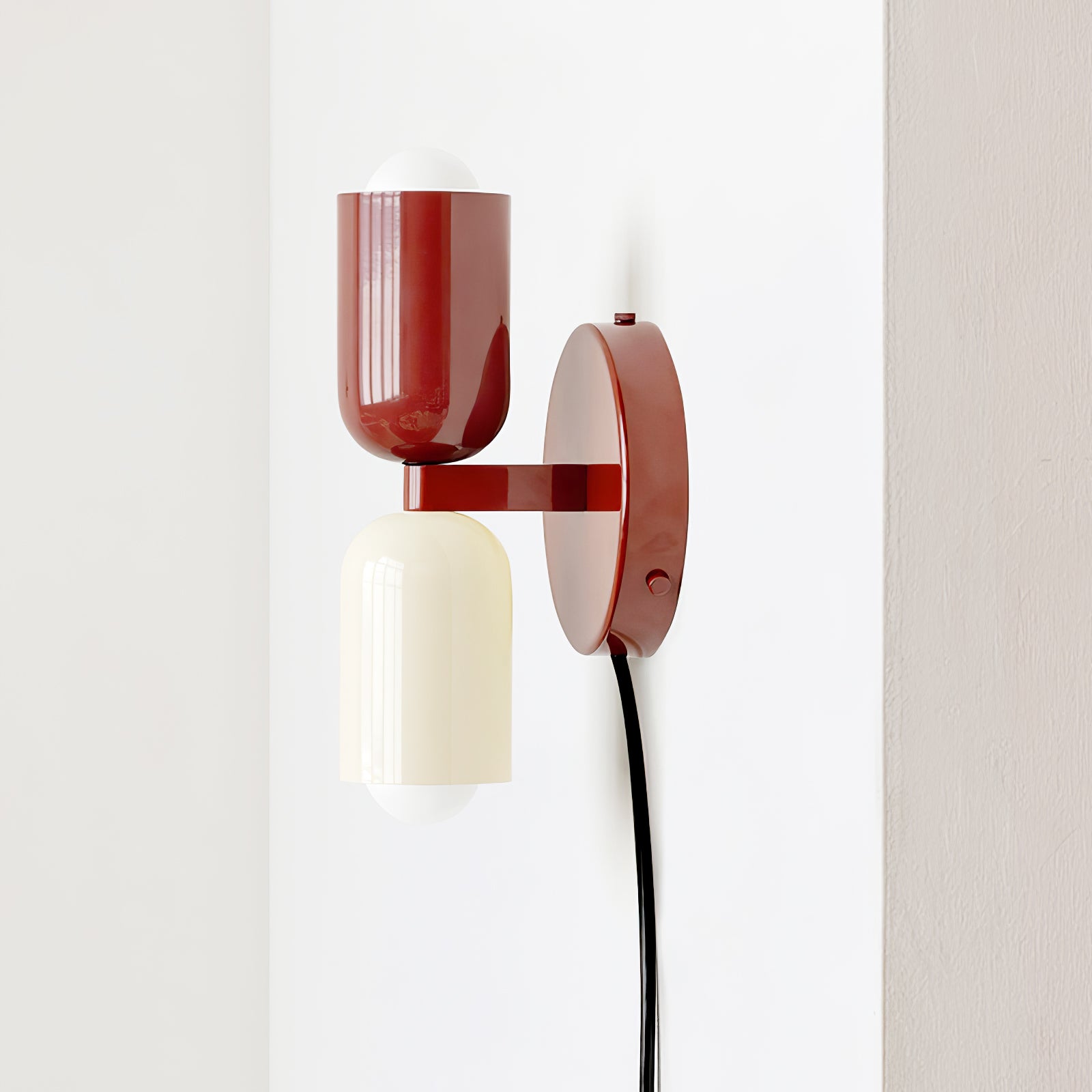 Modern Double Wall Lamp - Sleek Two-Tone Design for Living Room, Bedroom & Hallway Lighting | Energy Efficient LED Wall Sconce for Home Decor