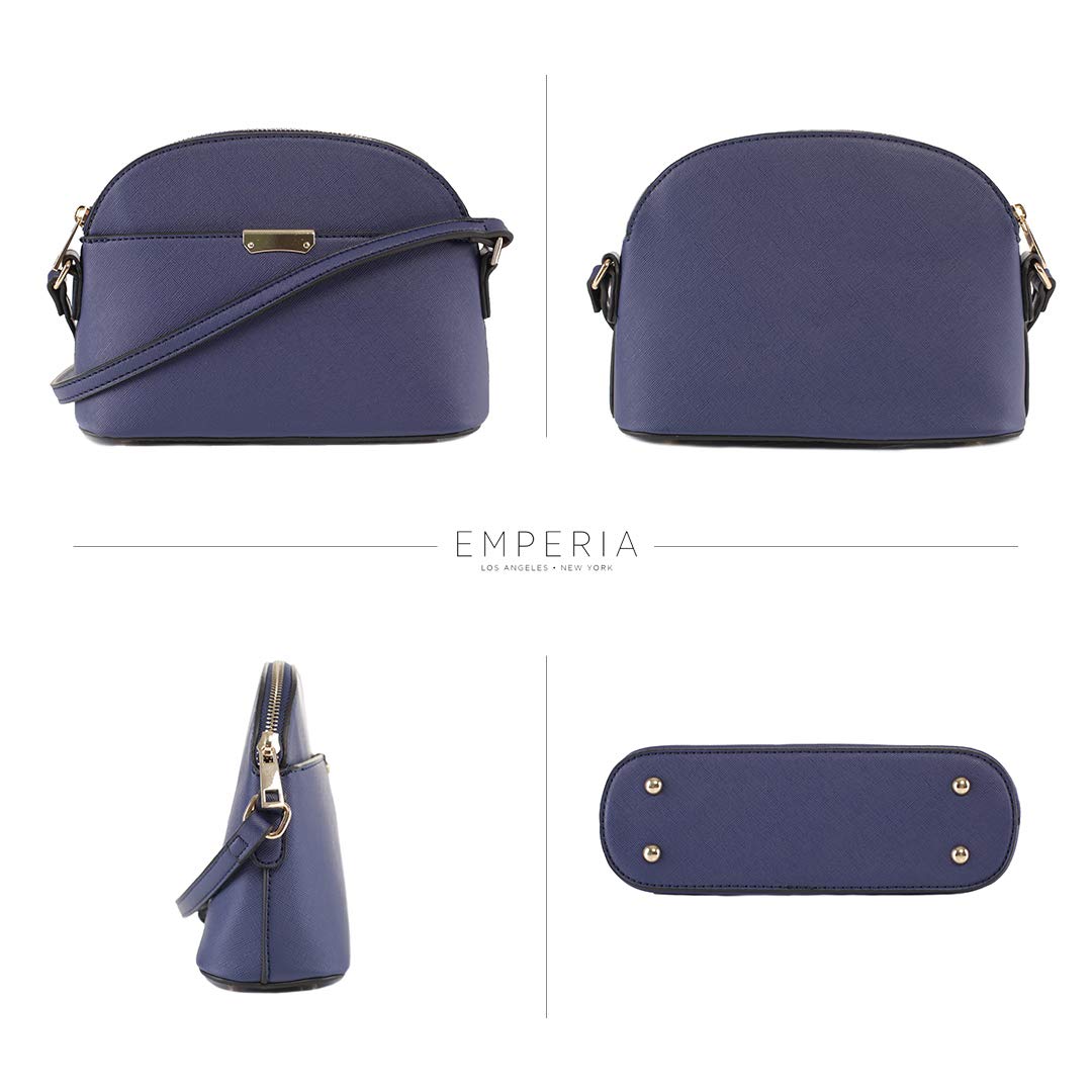 Emperia Faux Leather Crossbody Bag for Women - Stylish Dome Shoulder Purse for Daily Use