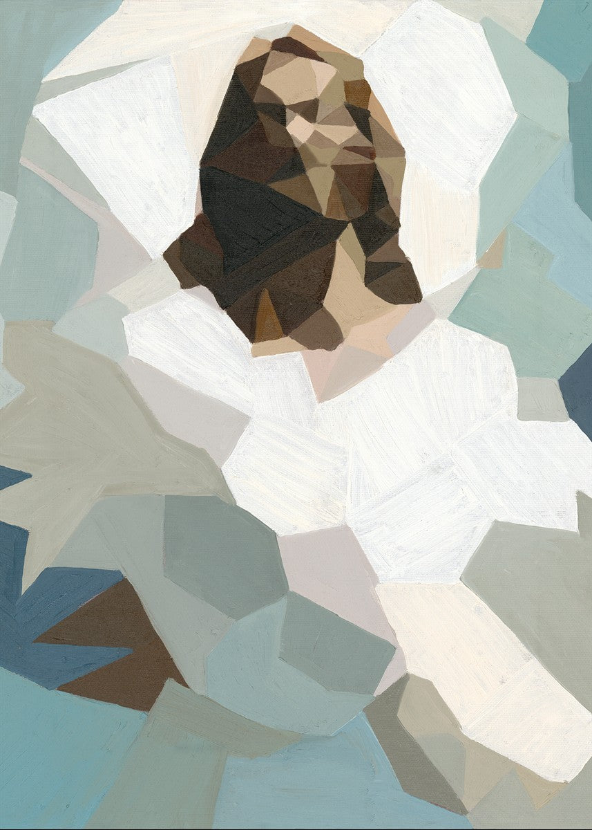 Christ In Blue By Brittany Lemmon - Religious Wall Art for Home & Church Decor - Perfect for Living Room, Bedroom & Prayer Spaces