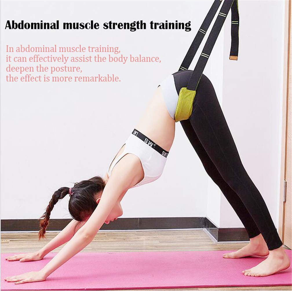 Leg Stretcher Strap for Door - Yoga Flexibility & Stretching Tool with Anchor | Perfect for Fitness, Dance, Yoga & Gym Workouts | Home & Studio Use