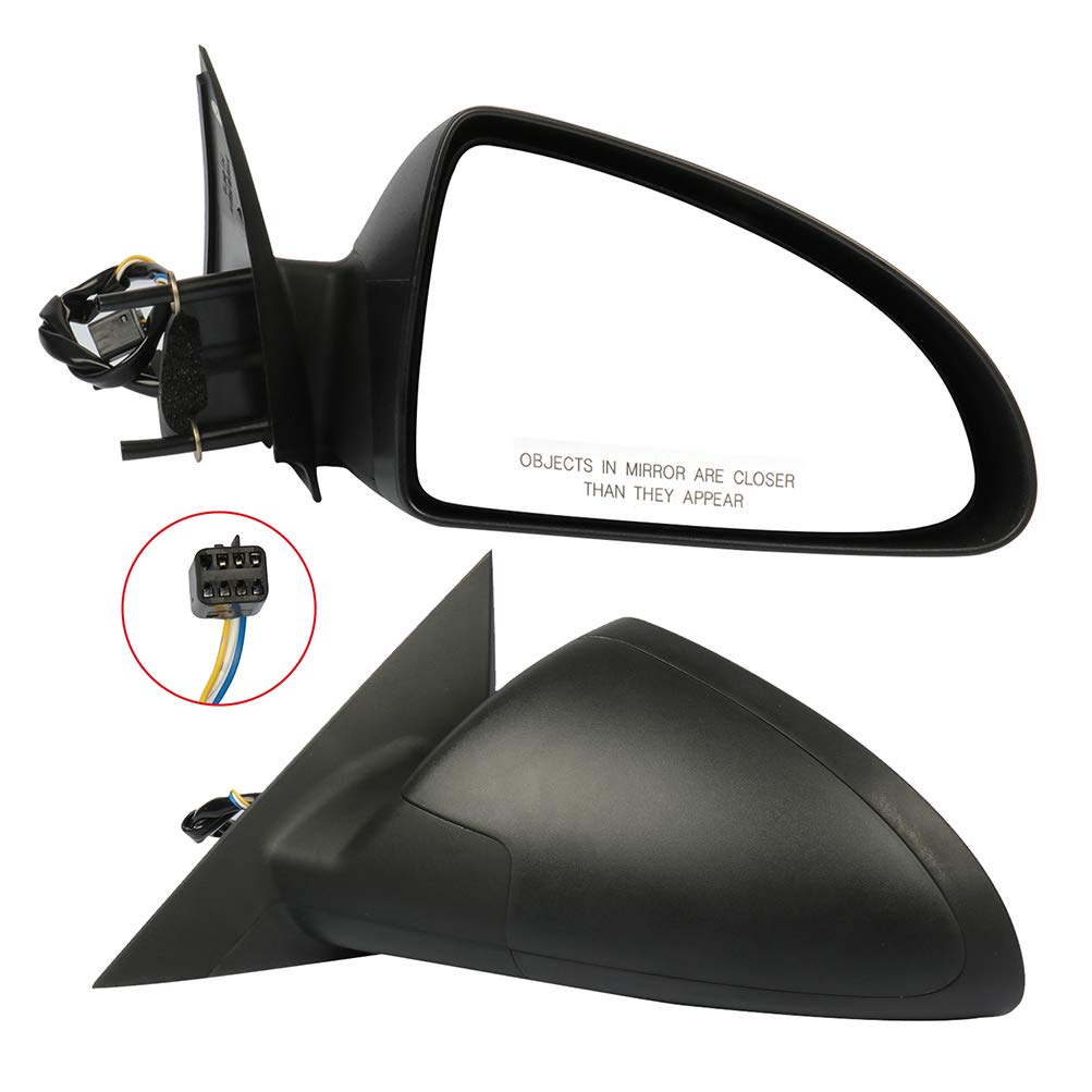 SCITOO Power Folding Side View Mirrors - Driver & Passenger Side Replacement for 2005-2009 Pontiac G6 (GM1320291 GM1321291) | Manual Control, Left & Right Mirrors | Perfect for Daily Commuting & Road Trips