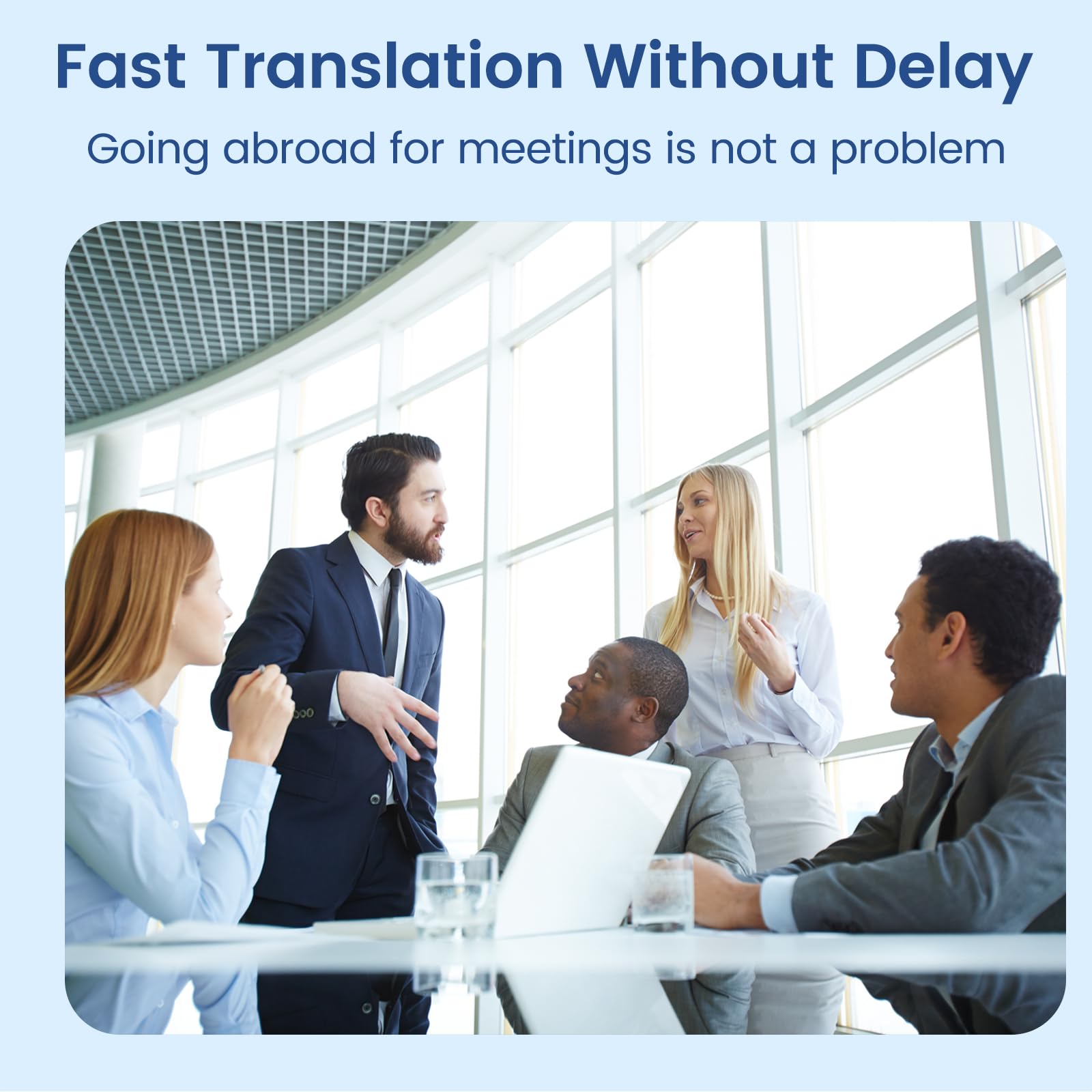 AI Real-Time Translation Earbuds - 144 Languages & Accents, Wireless Bluetooth Translator Headphones with APP for Travel, Business & Multilingual Conversations
