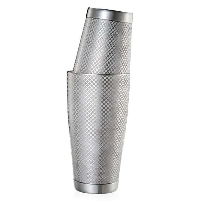 Premium Barfly Diamond Lattice Cocktail Shaker - 24oz Professional Stainless Steel Bartender Mixing Tool for Mojitos, Margaritas & Martinis - Perfect for Home Bars, Parties & Mixology Enthusiasts