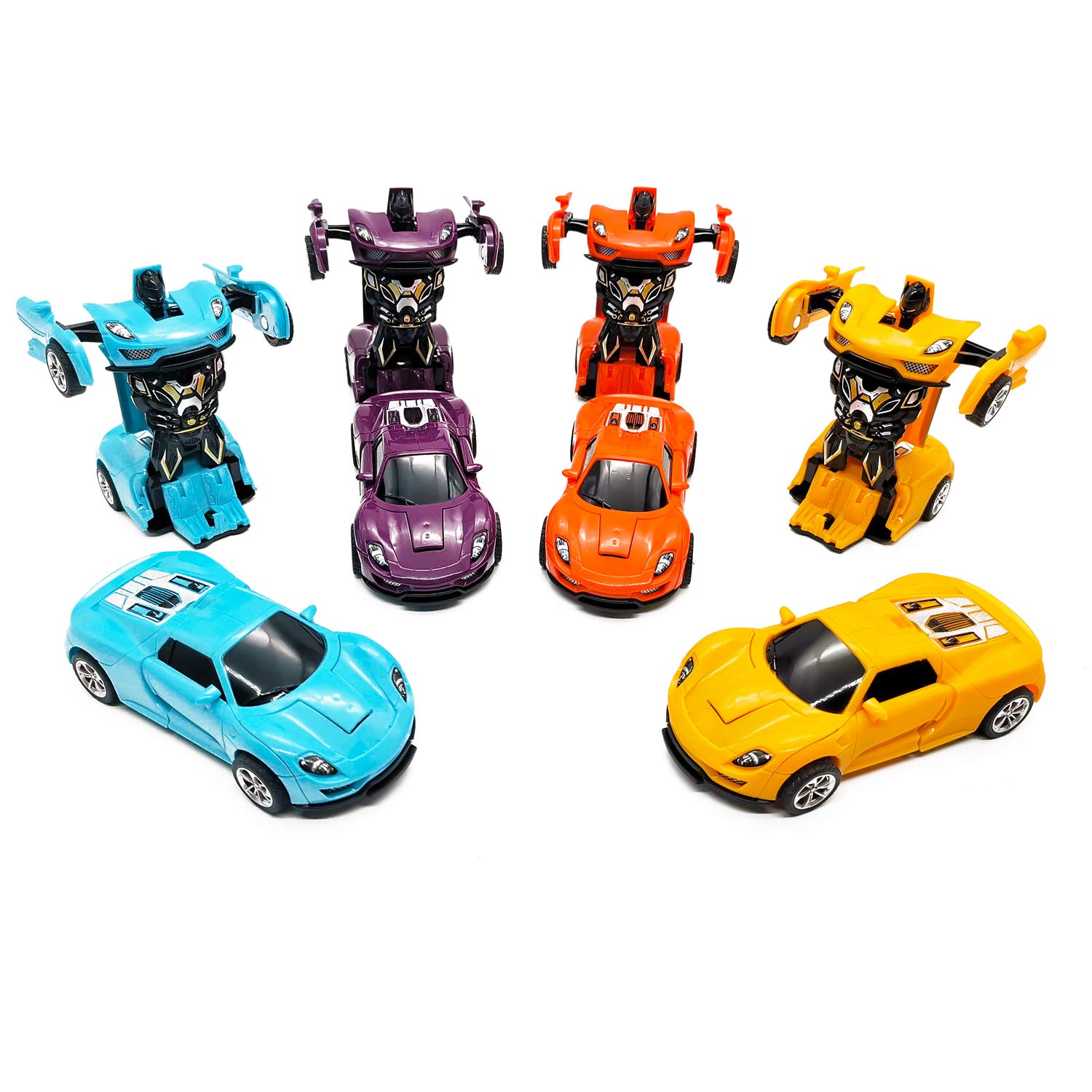 Best Friction Powered Transforming Toy Cars for Kids Ages 2-7 - Fun Gifts for 2-5 Year Old Boys - Christmas & Birthday Presents - Perfect for Indoor Play, Outdoor Adventures & Pretend Driving Games