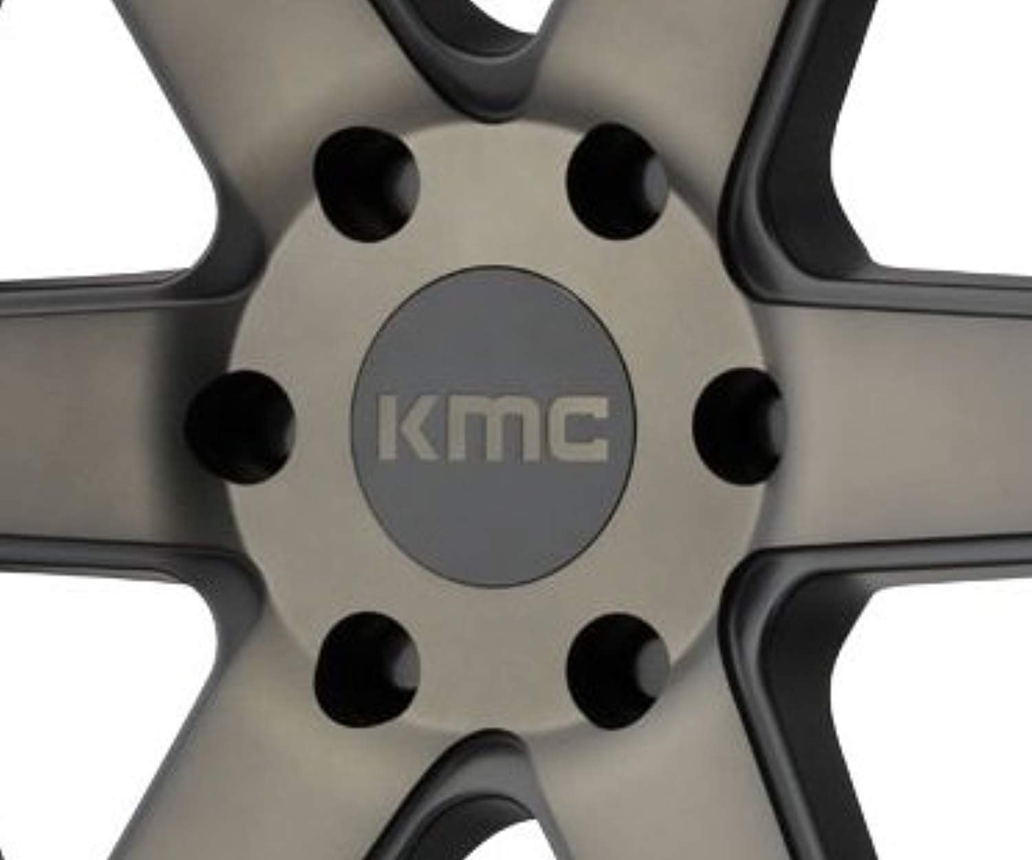 KMC KM704CAPB-DT Black Center Cap with Dark Tint Logo - Universal Fit for All KM704 Wheels | Perfect for Truck, SUV & Off-Road Vehicle Customization