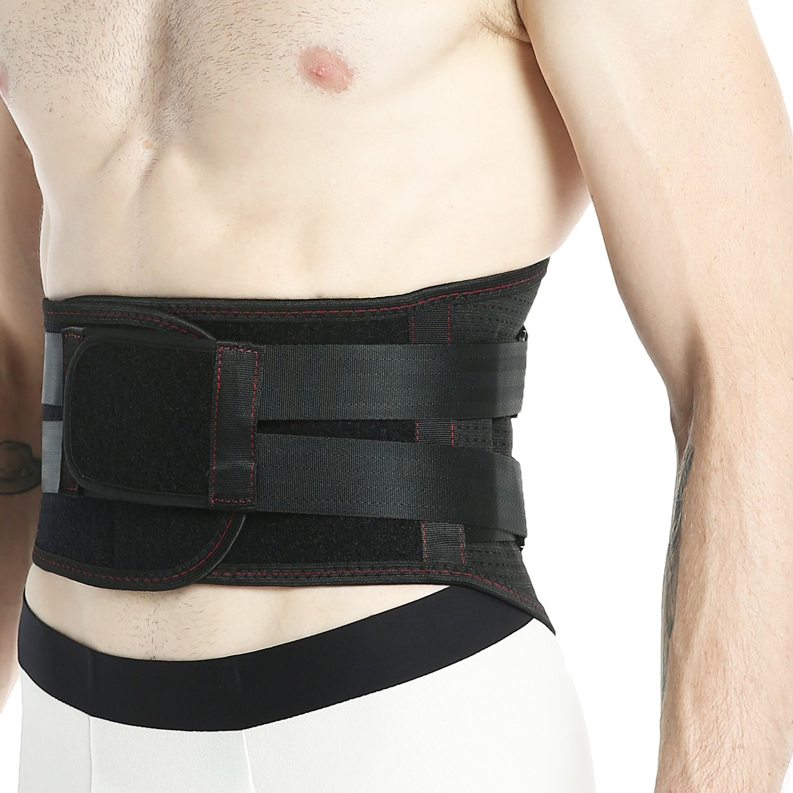 NeoTech Care Back Support Belt - Breathable & Adjustable Lower Back Brace for Men & Women - Double Pull Compression Straps for Pain Relief - Perfect for Workouts, Lifting & Back Pain (Black, Size XL)