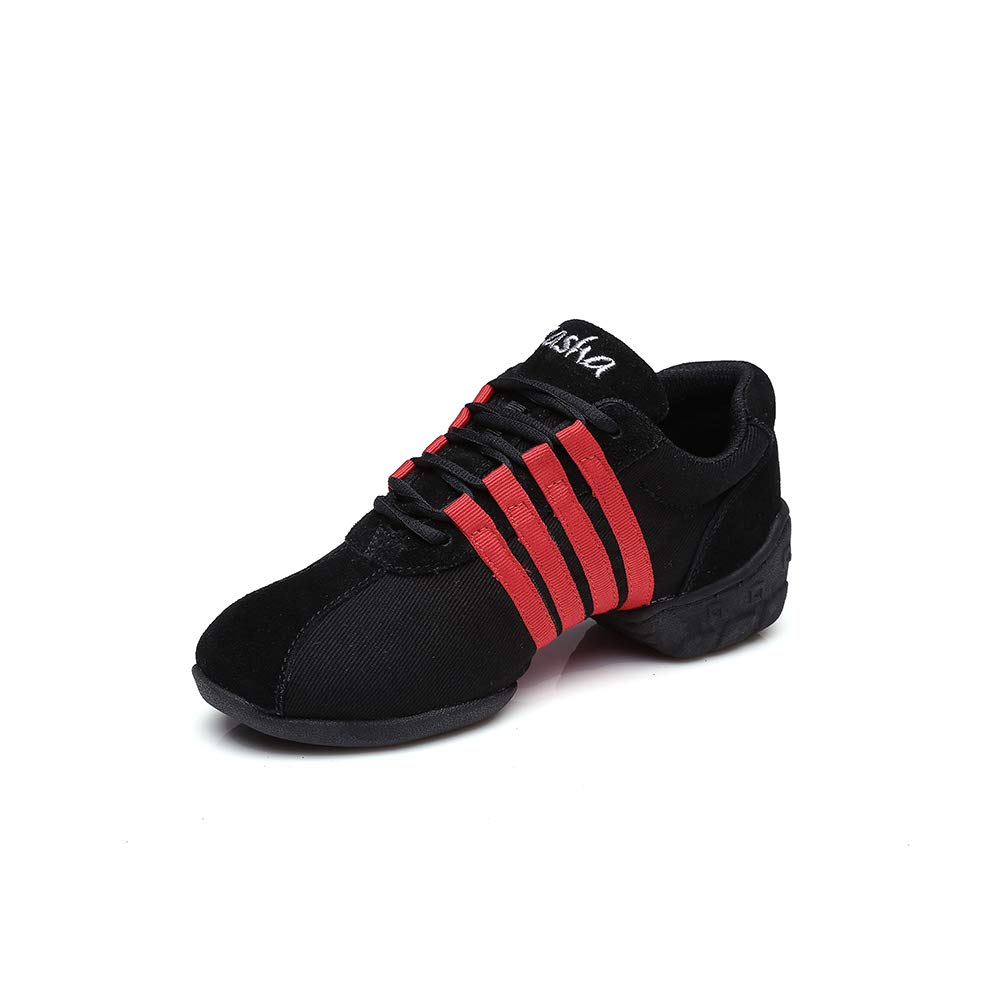 Hipposeus Women's Breathable Jazz Dance Sneakers - Lightweight Modern Fitness Shoes for Dance & Workout - Perfect for Jazz, Ballet, Zumba & Gym Training (Model T01)