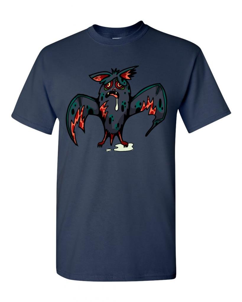 Zombie Bat Undead Animals Graphic T-Shirt for Men & Women - Cool Horror Halloween Tee for Parties, Cosplay & Casual Wear