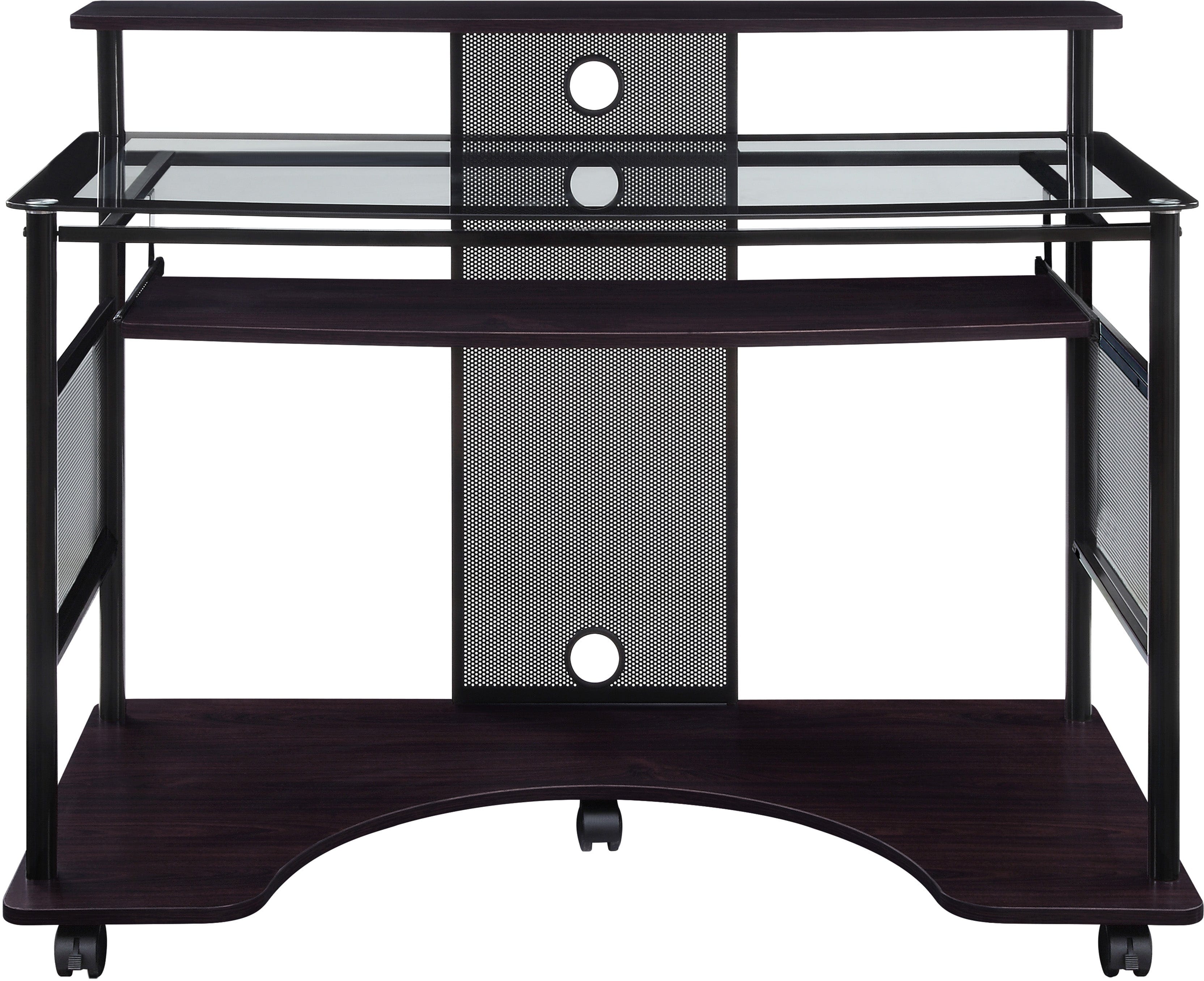 Office Star Vision Multi Media Desk [VSN4826D] - Ergonomic Home Office Desk with Monitor Stand, Perfect for Remote Work & Gaming Setup