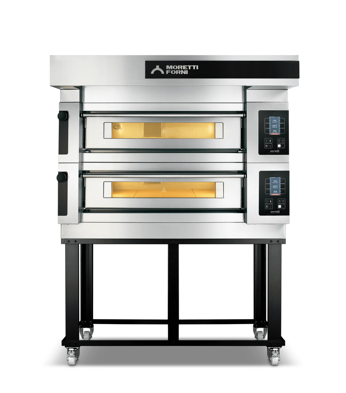 AMPTO Serie S Modular Electric Pizza Oven - 37.5x49.75x6.25 Inch Commercial Chamber (Model S105E2) - Perfect for Restaurants, Pizzerias & Outdoor Cooking