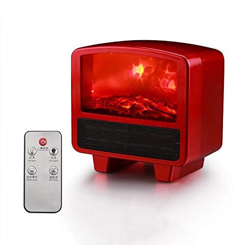 Portable Electric Fireplace Heater - Freestanding LED Flame with Thermostat, 3D Realistic Log Effect & Overheat Protection - Perfect for Bedroom, Living Room & Office Warmth