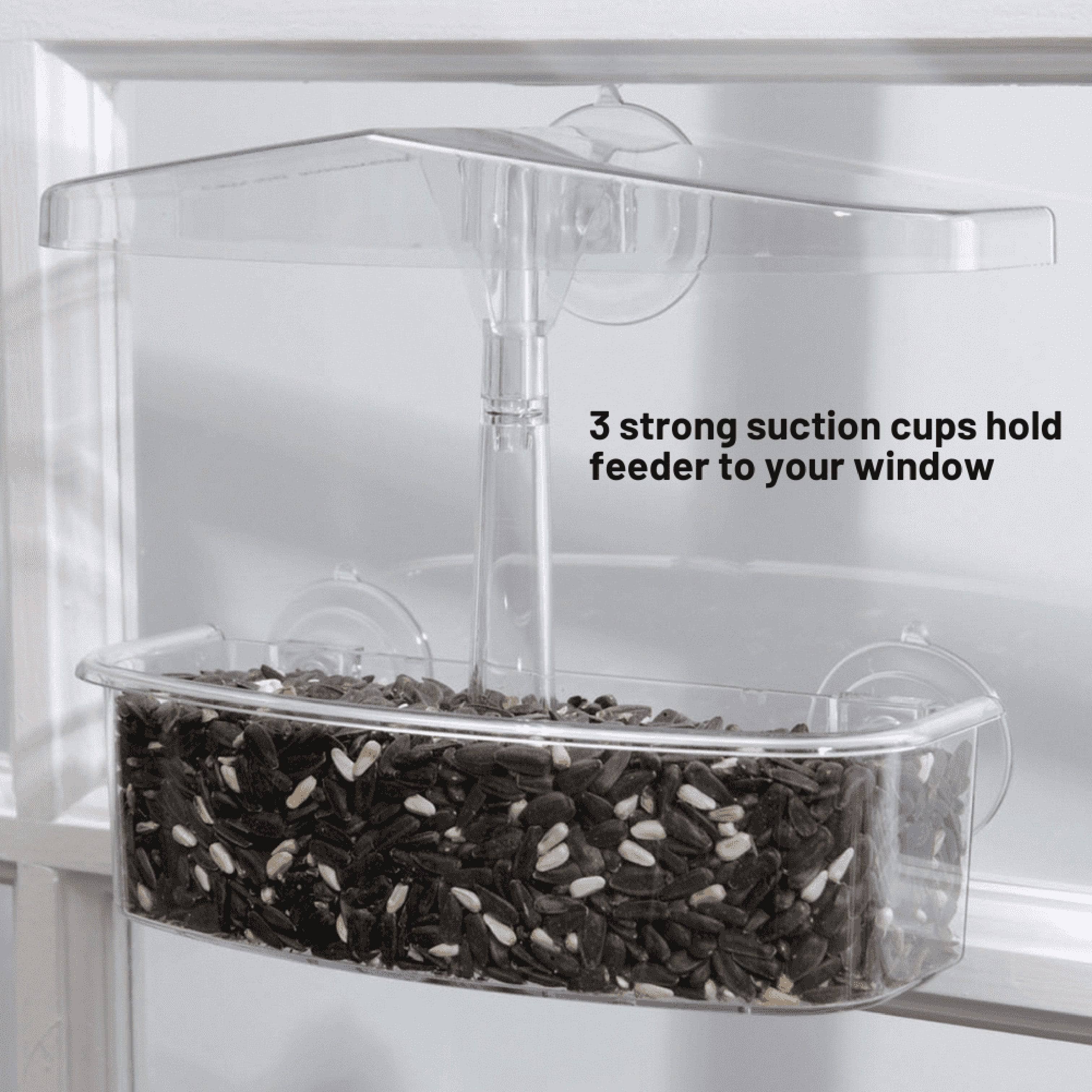 Observer Window Bird Feeder - Clear View Bird Watching Feeder with Strong Suction Cups for Outdoor & Indoor Use - Perfect for Home, Office, or Classroom Nature Observation